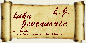 Luka Jevtanović vizit kartica